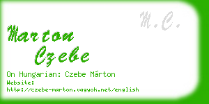marton czebe business card
